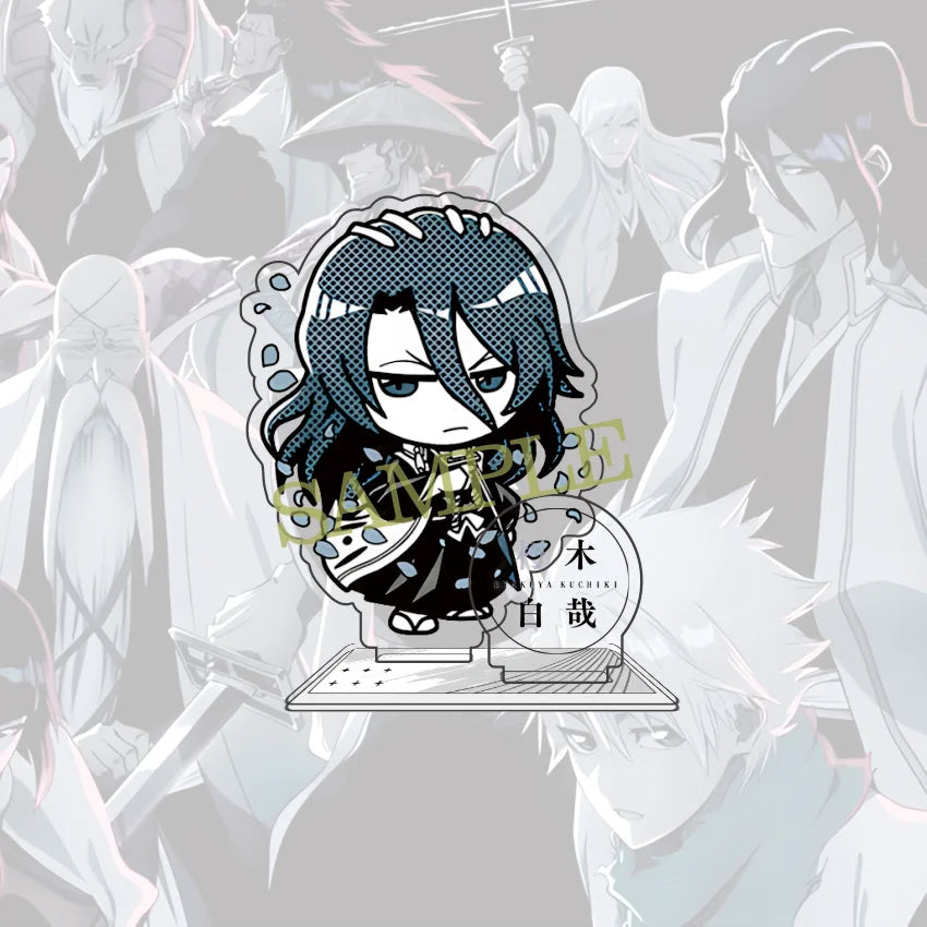 Anime BLEACH 10 cm Acrylic Ichigo Rukia Uryuu Hirako Toushirou Kenpachi Sousuke Standing Model Table Decoration Fan Gift