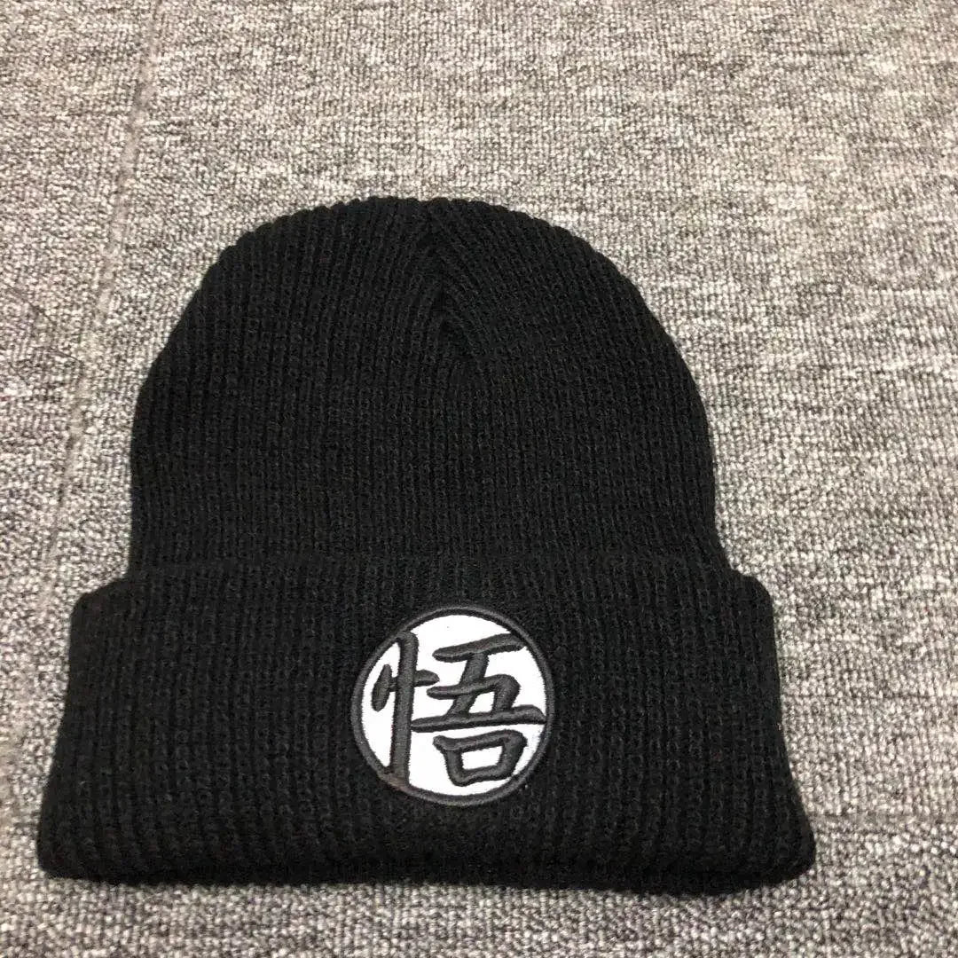 Dragon Ball Embroidery Anime Cartoon Beanie Hat Women Men Knitted Warm Winter Hats Solid Hip-hop Casual Cuffed Beanies Bonnet