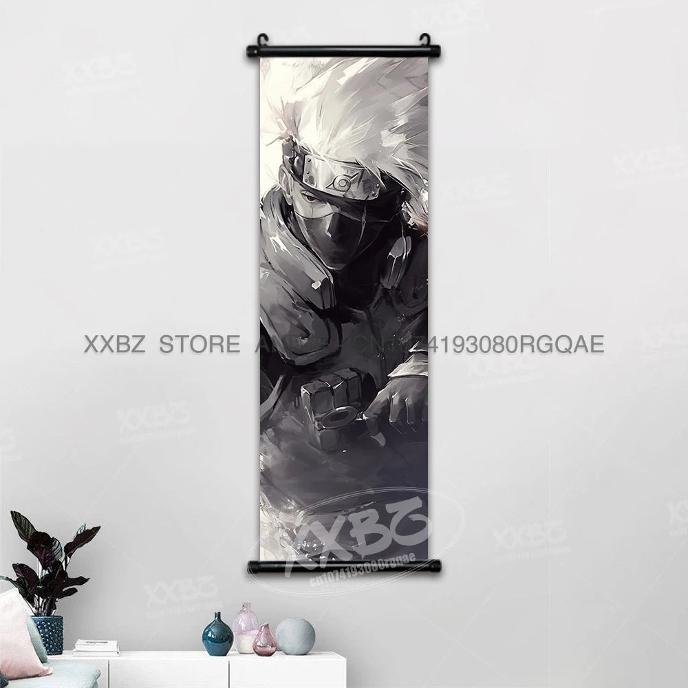 Naruto Home Decoration Scrolls Picture Hyuga Hinata Anime Canvas Wall Art Interior Hanging Painting Uchiha Itachi Figures Poster