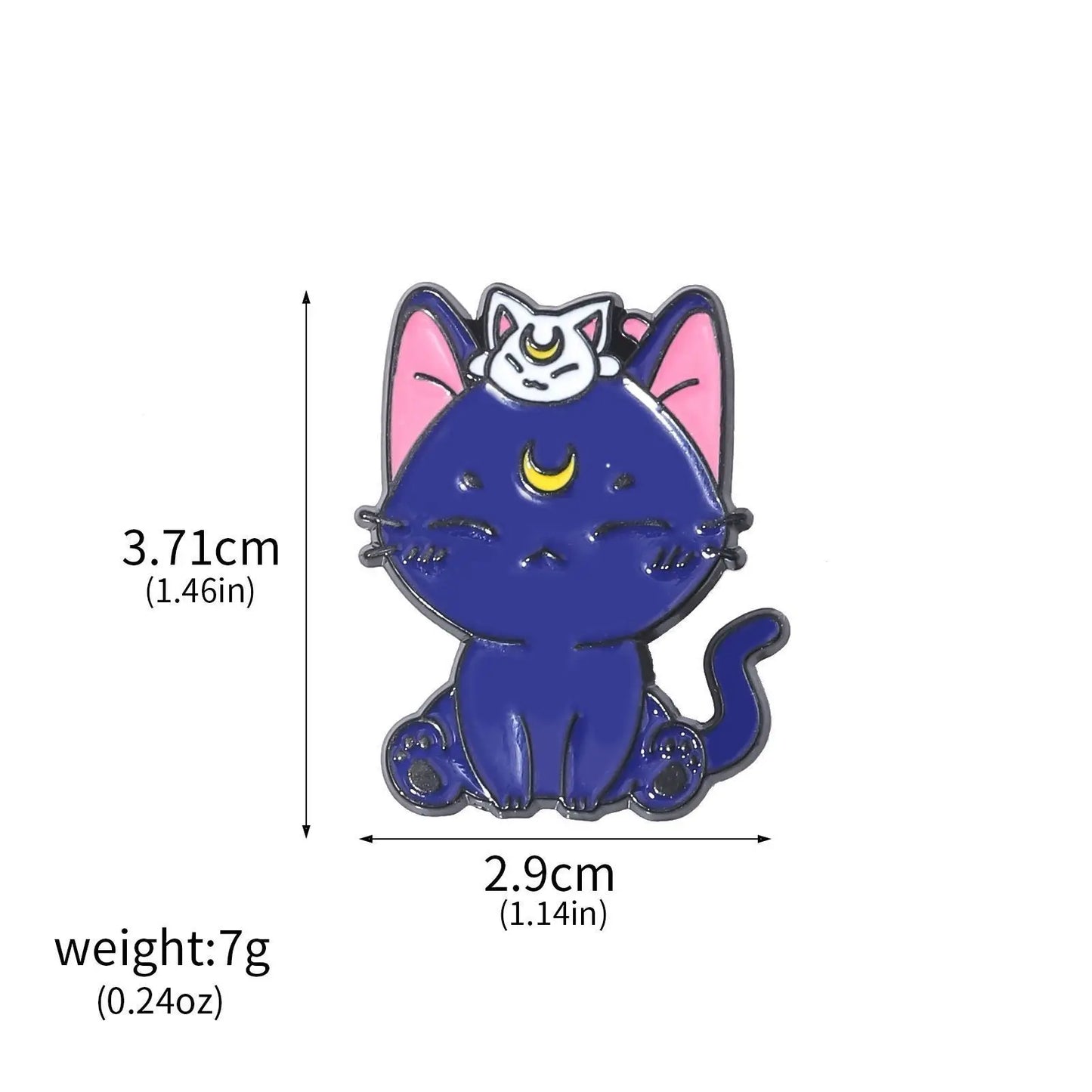 Anime Cartoon Moon Tsukino Usagi Enamel Keychain Necklace for Women Girl Magic Brooch Aino Minako Pin Cosplay Jewelry Gift