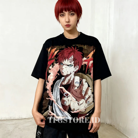 2025 New Anime Naruto Gaara Hyuga Hinata Uzumaki Naruto T-shirt Fashion Short Sleeve Summer Men and Women High Street Casual