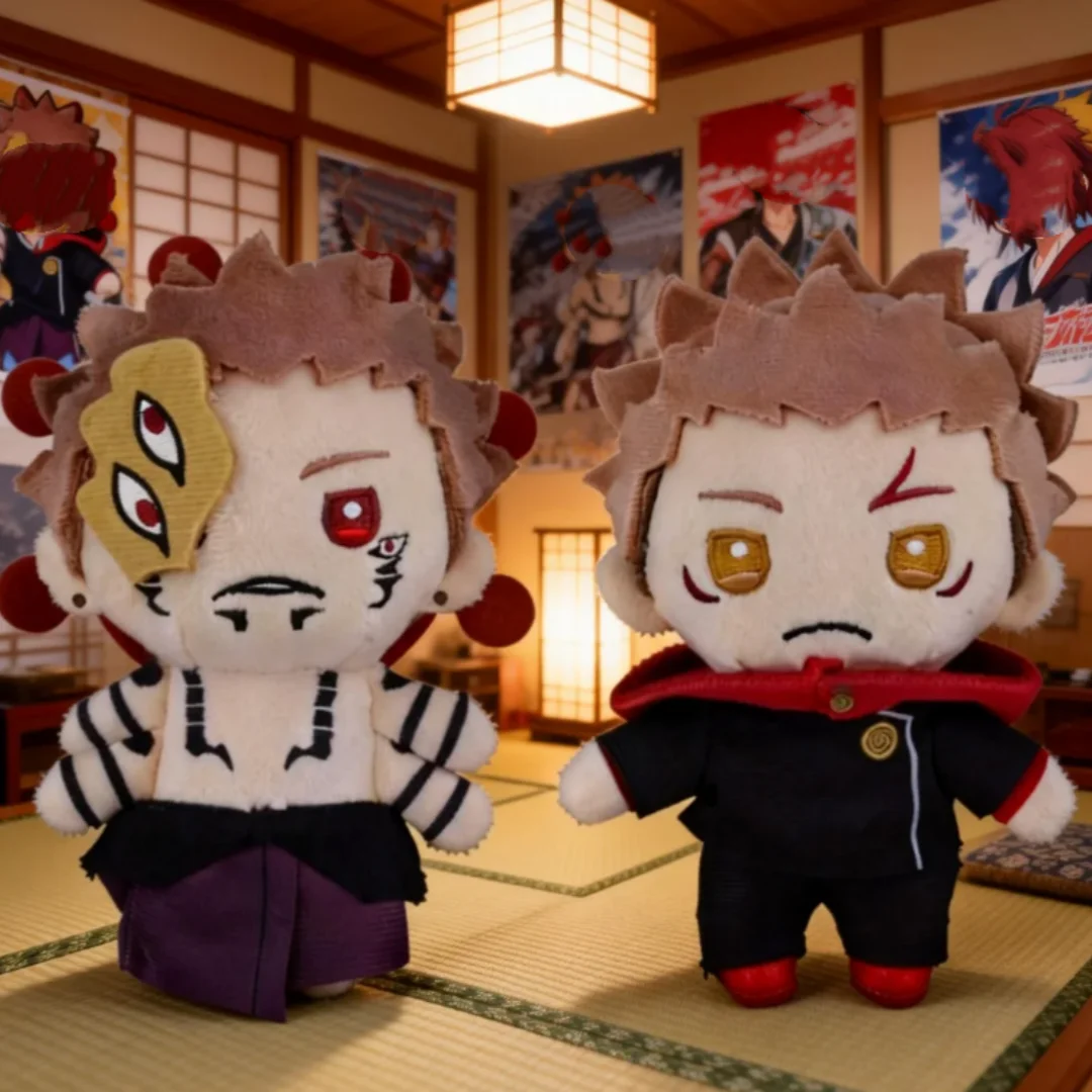 12CM Cartoon Jujutsu Kaisen Plush Doll Cute Ryōmen Sukuna Toge Omori Anime Periphery Doll Pendant Room Decor Birthday Gift