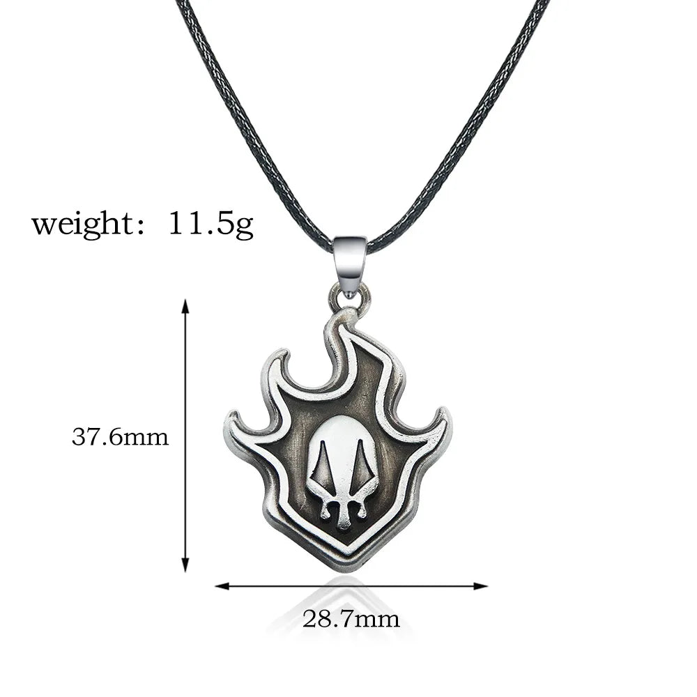 Anime BLEACH Kurosaki Ichigo False Mask Cosplay Necklace Keychain Grimmjow Necklace Cosplay Accessories Man Woman Jewelry Gifts