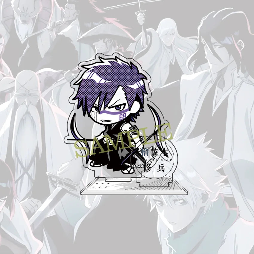 Anime BLEACH 10 cm Acrylic Ichigo Rukia Uryuu Hirako Toushirou Kenpachi Sousuke Standing Model Table Decoration Fan Gift