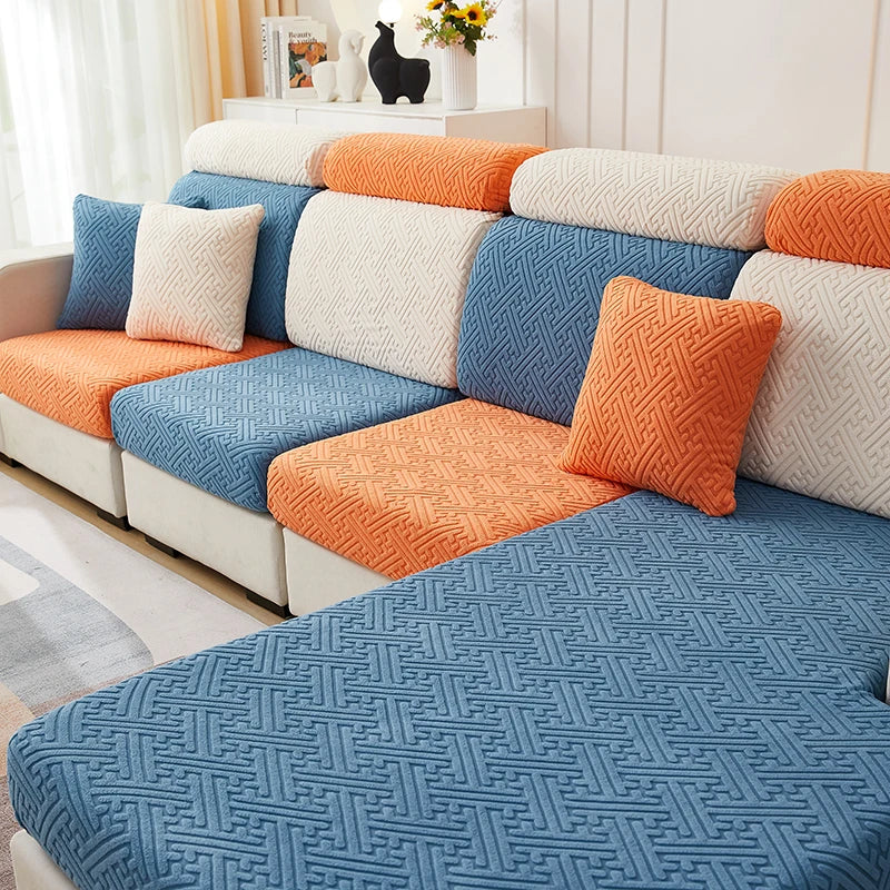 Thicken Sofa Seat Cushion Cover Jacquard Chair Cover Sofa Slipcover Stretch Adjustable Sofa Cover Pets Kids Furniture Protector