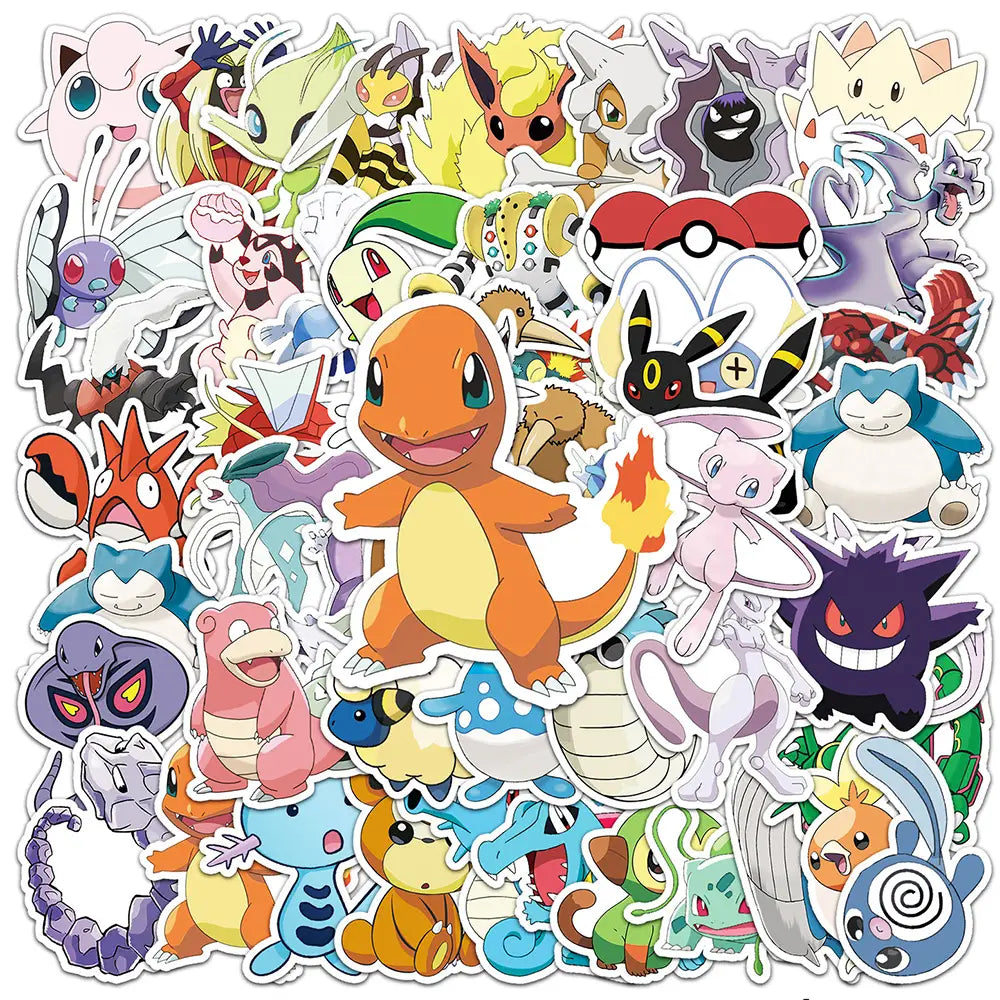 Pokemon Pikachu Waterproof Sticker Pack – Laptop & Phone Decals