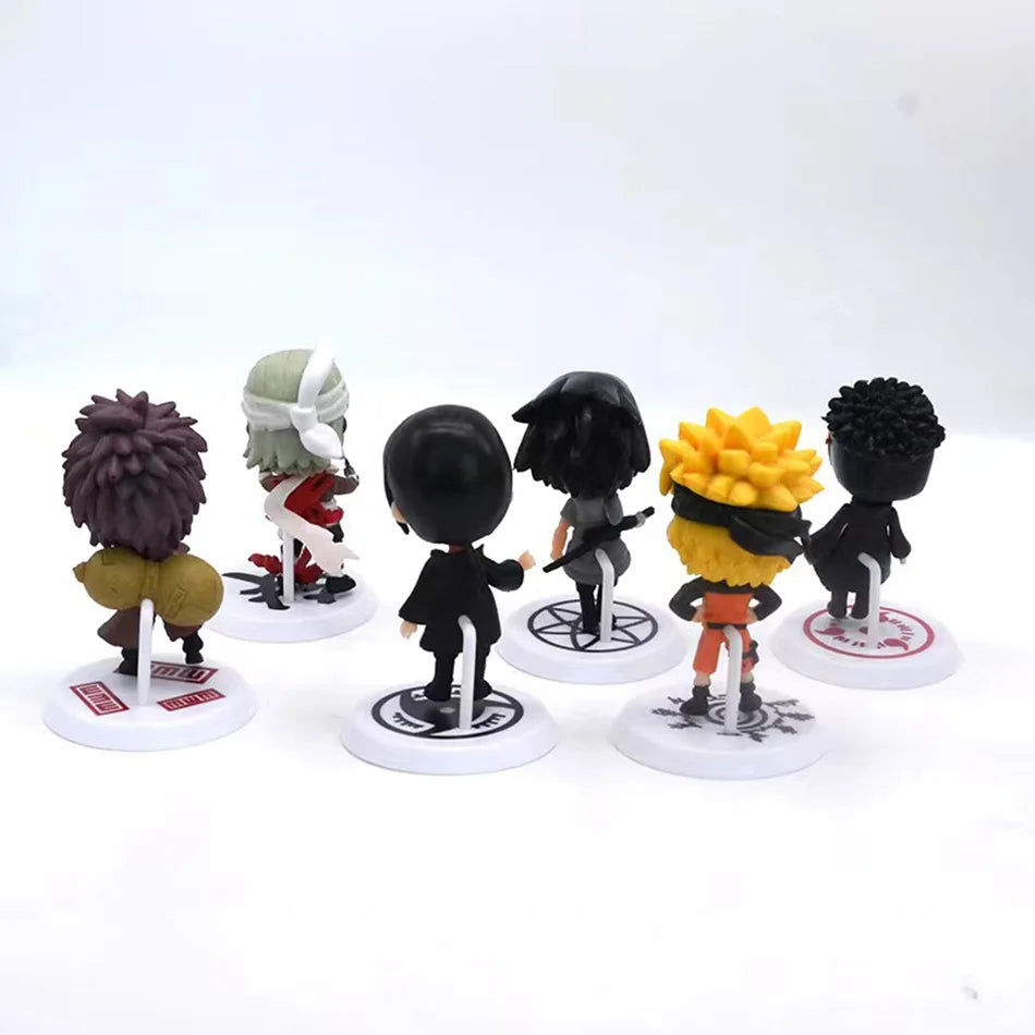 Hot 12pcs/set Anime Figure Naruto Shippuden Hinata Sasuke Itachi Kakashi Gaara Action Figure Q Version PVC Figures Toys Gift