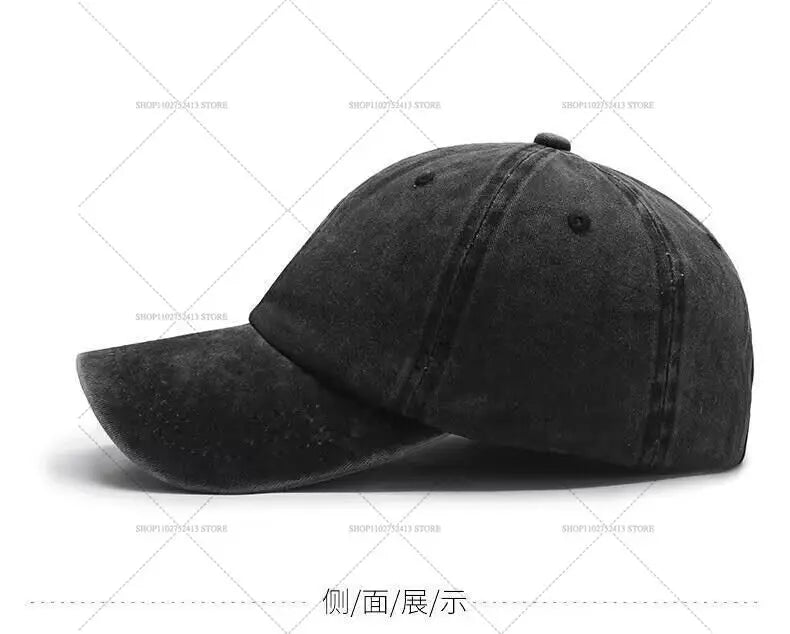 Hello Kitty Cap Cotton Breathable Wash Distressed Hat Cartoon Anime Figure Women Trend Hats Kawaii Letters A-Z Headdress Gift