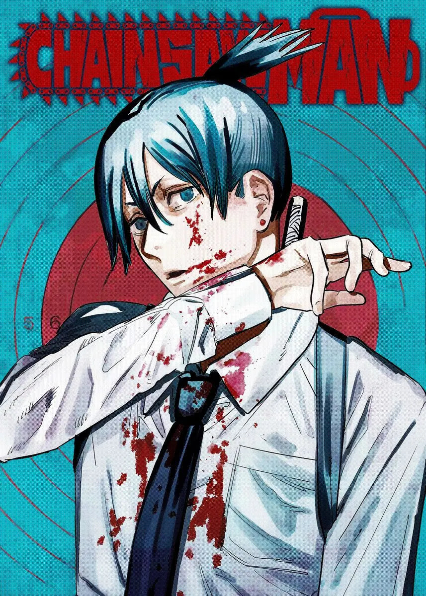 Hot Japan Anime Chainsaw Man Posters cartoon Wall decor poster canvas painting Aesthetic Nursery Kids Room Home Room Decoration