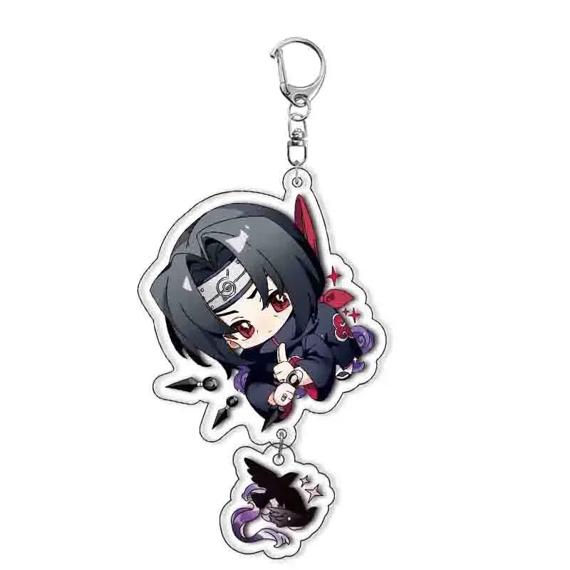 8 Styles NARUTO Japanese Anime Peripherals Uzumaki Naruto/Uchiha Sasuke/Hatake Kakashi Full Acrylic Figures Keychains Boy Toy