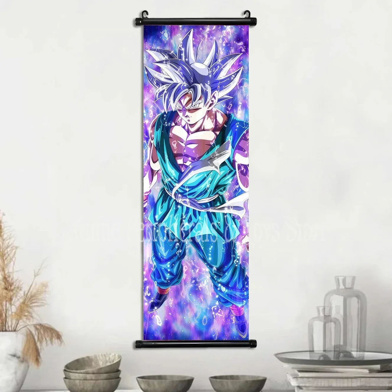 Printed Dragon Ball Poster Anime Wall Artwork Goku Pictures Bejīta Painting Canvas Super Saiyan Hanging Scrolls Home Room Decor