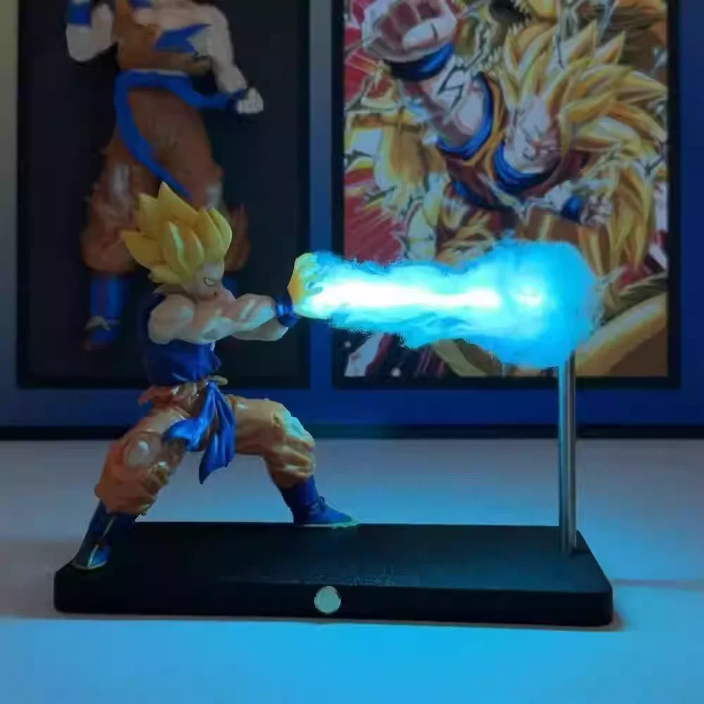 100% Genuine Nikolatoy Dragon Ball Goku Night Gogeta Light Magnetic Anime Led Desk Lamp Adjustable Brightness Spacex Model Toy
