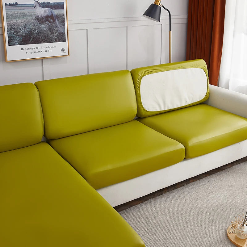 easy clean waterproof PU funiture protector solid sofa cover Corner sofa seat slipcover elastic stretch couch cover