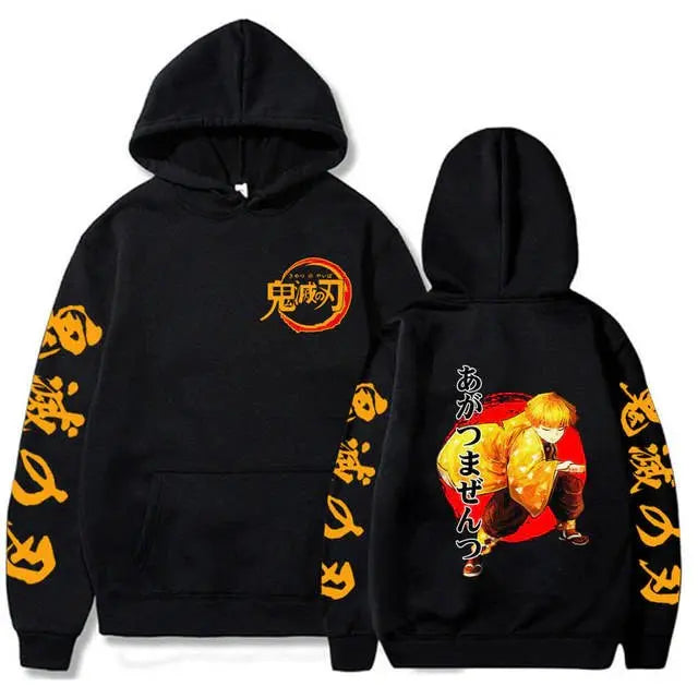 Demon Slayer Anime Hoodie Men Women Pullover Sweatshirt Casual Streetwear Cosplay Costume Graphic Hooded Jacket Autumn Winter