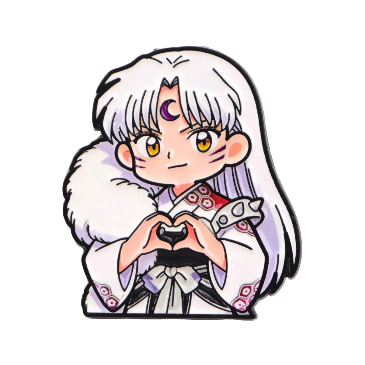 Cool Anime Characters Enamel Pin Cute Heart Sign Manga Figure Metal Lapel Badges Popular Cartoon Jewelry Gift for Fans Collector