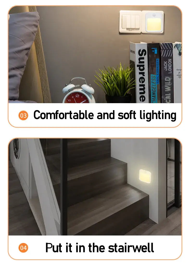 Anime Motion Sensor LED Night Light – EU Plug Dimmable Cabinet Lamp