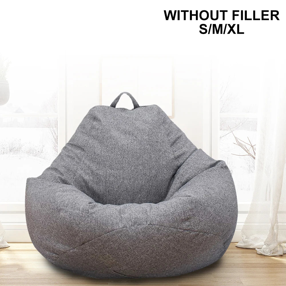 1/2Pcs Lazy Sofa Cover Solid Chair Covers Without Filler Large Bean Bag Cover Adults Couch Living Room Bedroom Tatami Lounger