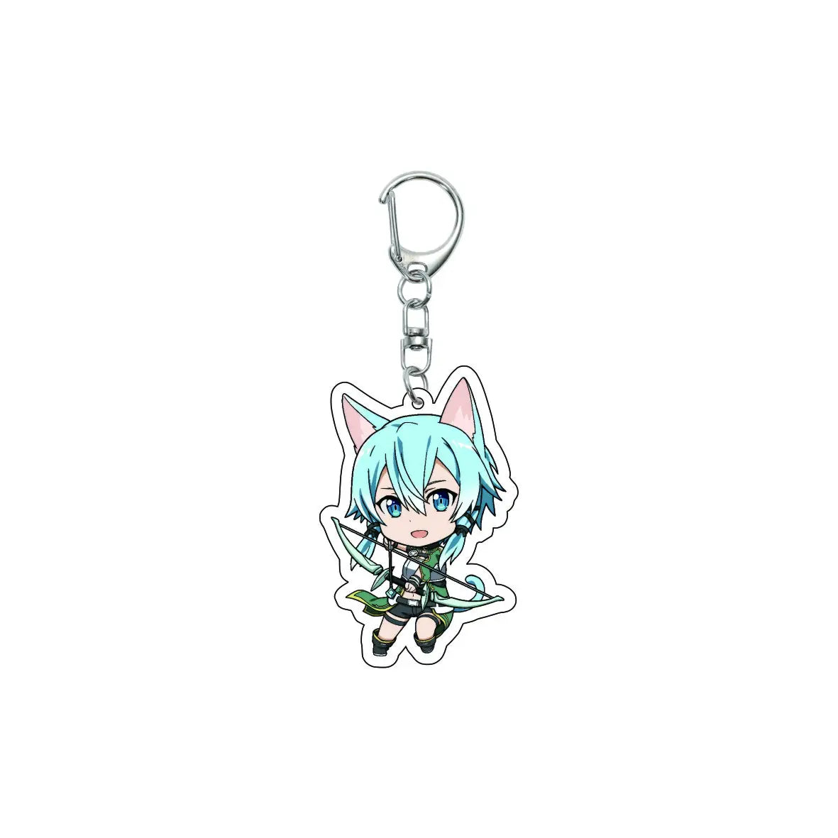 55MM Anime Sword Art Online Keychain Alice Synthesis Kirigaya Kazuto Yuuki Asuna Key Chain Acrylic Model Plate