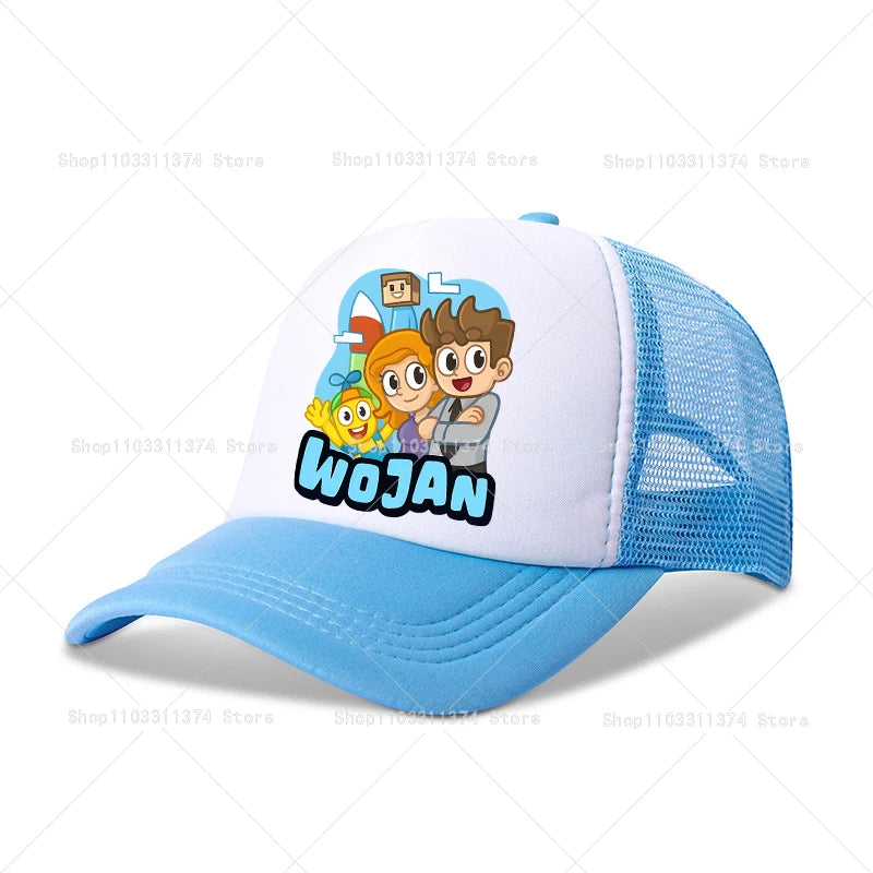 Wojans Team Baseball Cap Girls Boys Summer Sunshade Mesh Hats Anime Printed Decoration Caps Adjustable Adult Sportswear Hat Gift