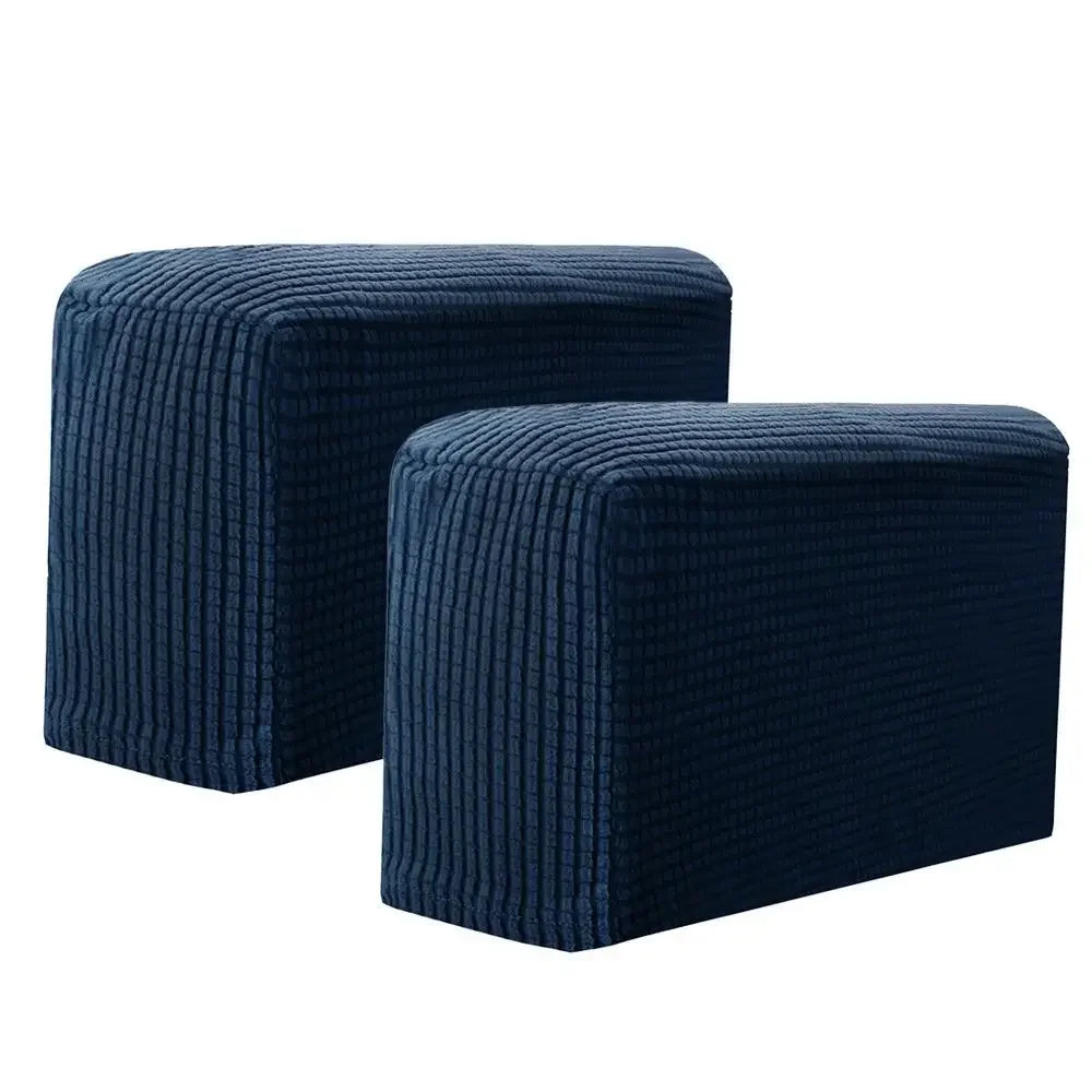 2PCS/SET Sofa Armrest Covers Fleece Premium Armrest Covers Stretchy Chair Sofa Couch Arm Protector Stretch to Fit
