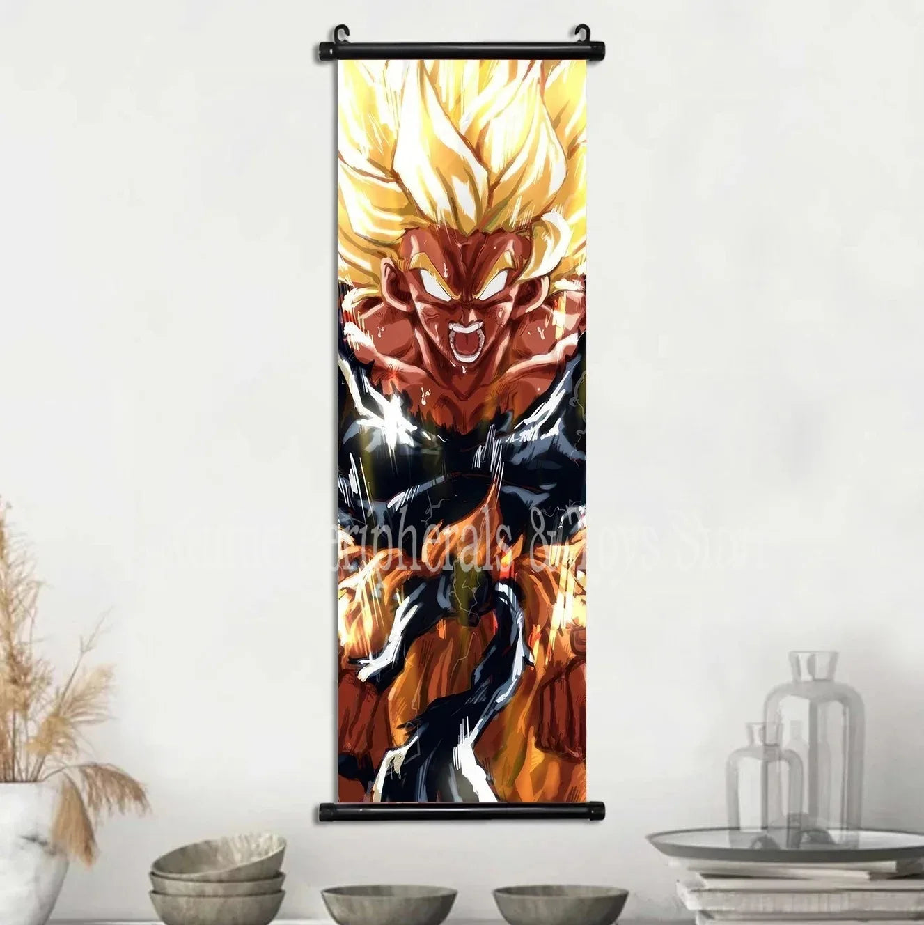 Printed Dragon Ball Poster Anime Wall Artwork Goku Pictures Bejīta Painting Canvas Super Saiyan Hanging Scrolls Home Room Decor