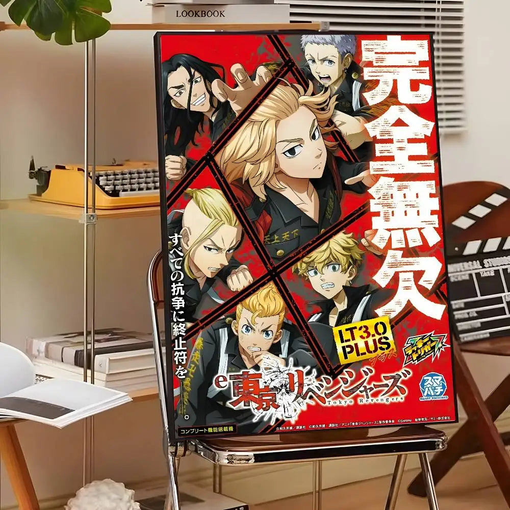 Japan Anime Tokyo Revengers Poster art canvas HD aesthetic Printing Paper Wall Art for Living Room Bar fashion Home Decor