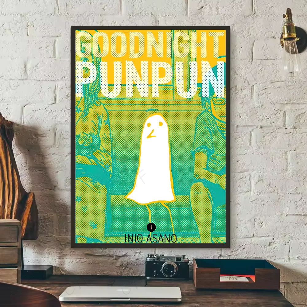 Anime G-Goodnight Punpun Poster Waterproof Wall Art High Quality Print Movie Posters For Living Bedroom Retro Room Decor Gift