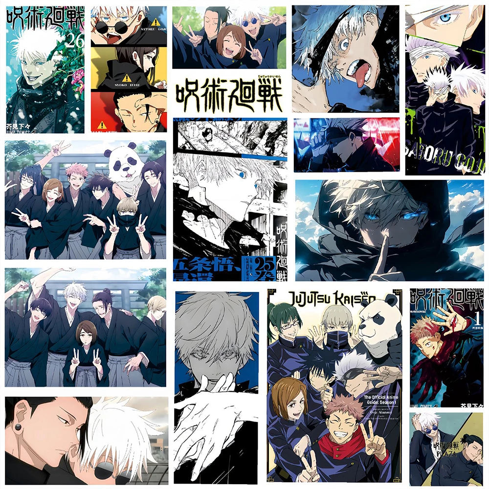 10/30/80pcs Cartoon Jujutsu Kaisen Anime Stickers Waterproof Graffiti Decal Suitcase Stationery Helmet Cool PVC Sticker Toy Gift