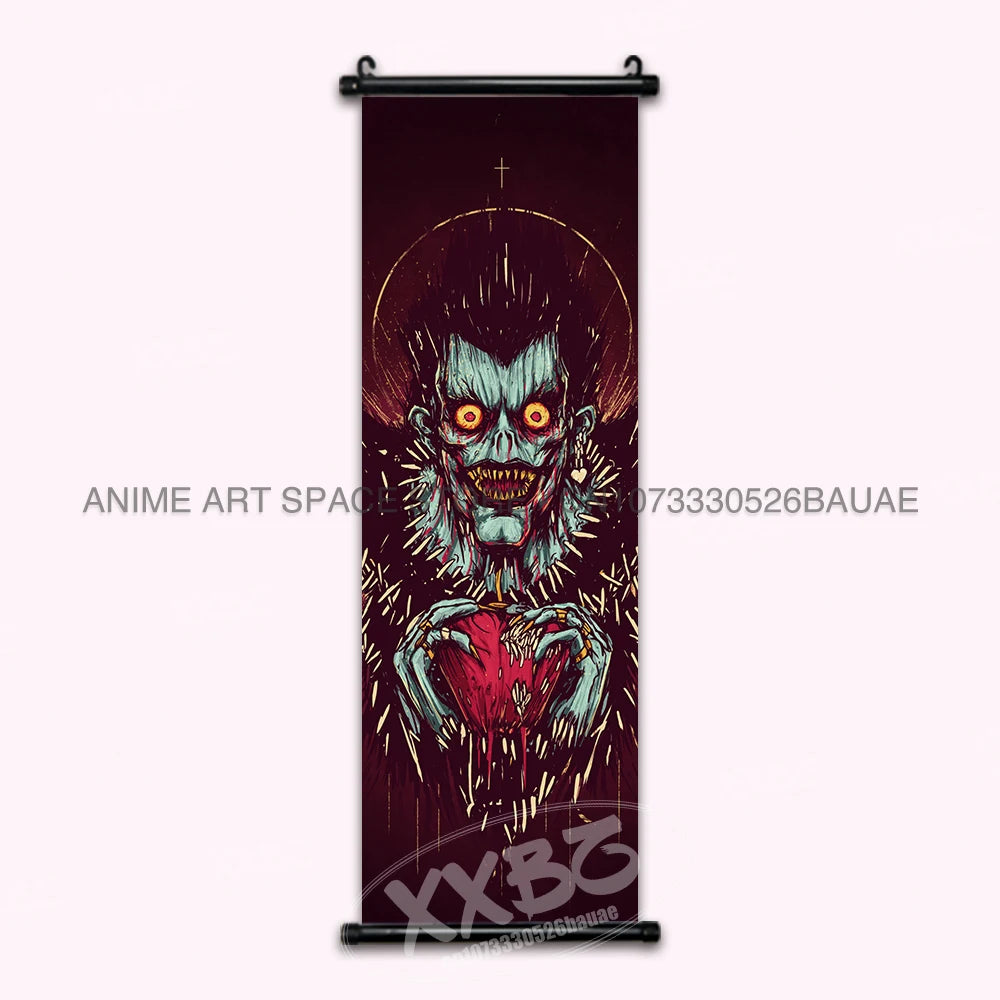 Anime DEATH NOTE Hanging Painting Classic Cartoon Poster Yagami Light Scrolls Pictures Ryuk Home Decor Mural Wall Art For Room