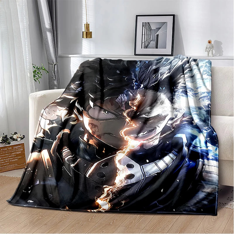 3D Cartoon My Hero Academia Deku Bakugou  Anime Blanket,Soft Throw Blanket for Home Bedroom Bed Sofa Travel Picnic Cover Kids
