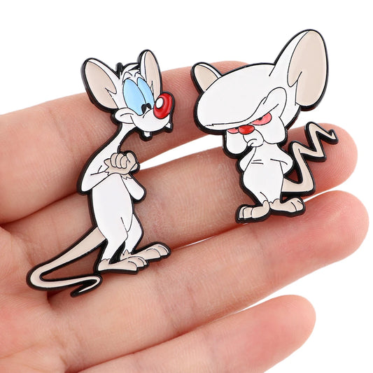 DZ2440 Novelty Cute Mouse Funny Enamel Pins for Clothes Badges on Backpack Lapel Pin Decoration Anime Jewelry Accessories Gifts