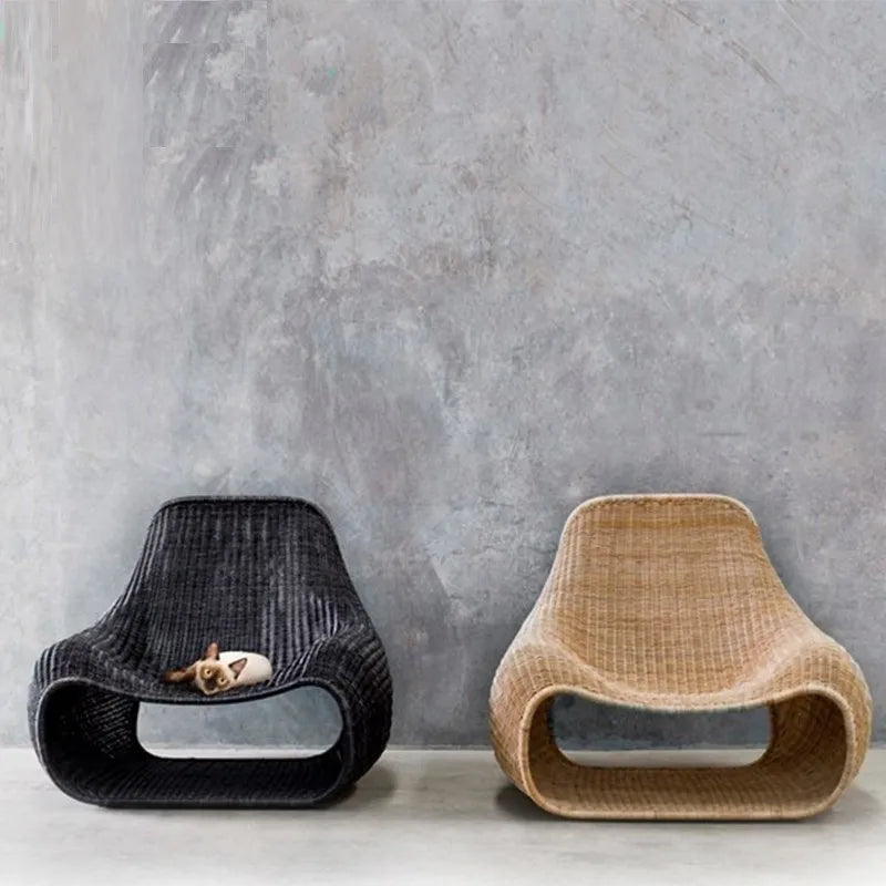 Joylive Leisure Chair Outdoor Garden Rattan Chair Rattan Sofa Single Sofa Chair for Living Room and Outdoor