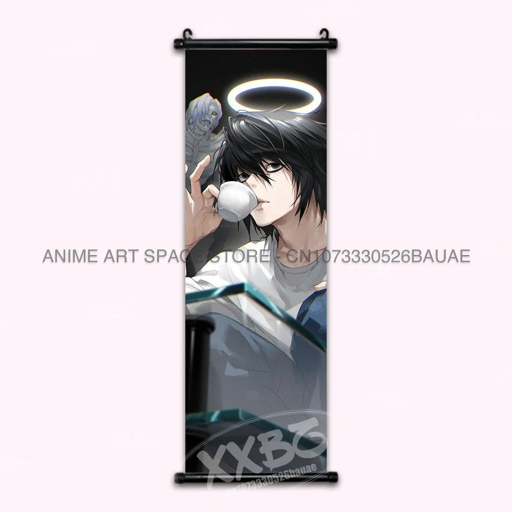 Anime DEATH NOTE Hanging Painting Classic Cartoon Poster Yagami Light Scrolls Pictures Ryuk Home Decor Mural Wall Art For Room