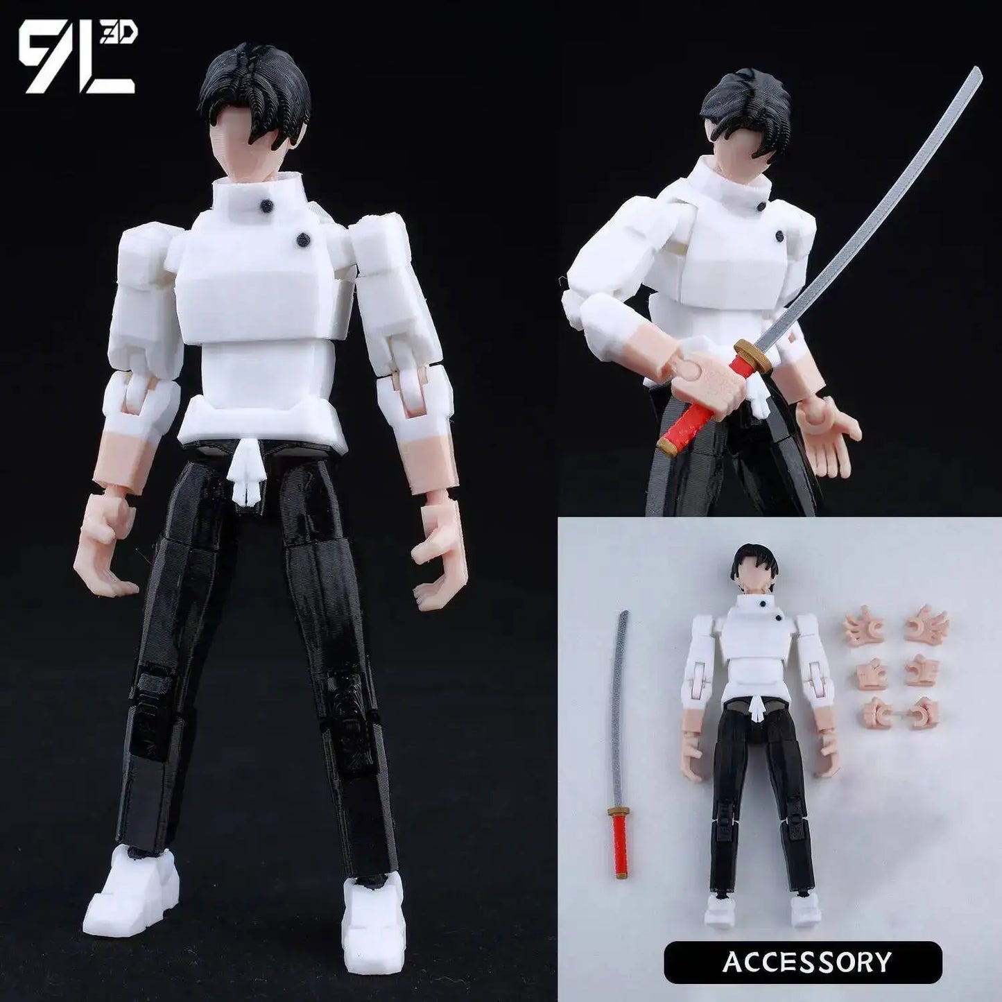 9L3D Printed Lucky Dummy 13 Jujutsu Kaisen Gojo Satoru Toji Yuji Sukuna Anime Action Figures Mannequin Yuuta Rika Model T13 Toys