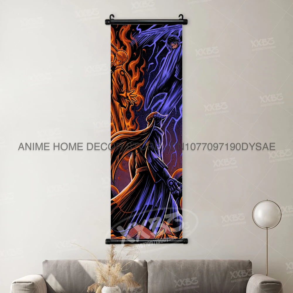 Naruto Posters Uchiha Madara Decorative Painting Uchiha Itachi Anime Hatake Kakashi Wall Art Uchiha Sasuke Scrolls Picture Decor