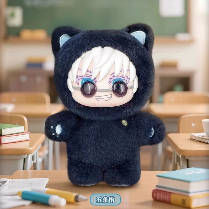 Authentic Eaki Jujutsu Kaisen Season 2 Cat Park Party Gojo Satoru Blind Box Plush Doll Pendant Model Collection Boy Girl Gift