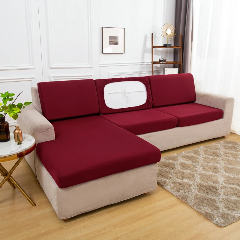 Elastic Sofa Seat Cushion Cover Spandex Polyester Sofa Cover for Living Room Washable Removable L Shape Corner Couch Protector