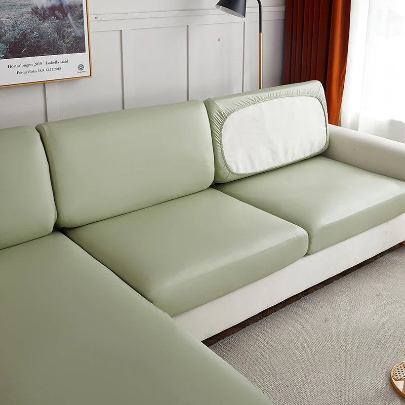 easy clean waterproof PU funiture protector solid sofa cover Corner sofa seat slipcover elastic stretch couch cover