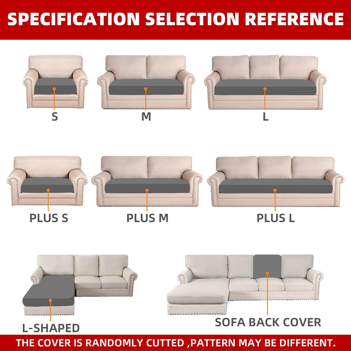 Elastic Sofa Seat Cushion Cover for Living Room Stretch Floral Printed Armchair Couch Cover Corner L-shape Removable Anti-dust