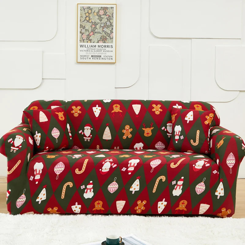 Christmas decoration Sofa Cover Stretch Modern Chair Couch Cover Sofa Covers for Living Room Furniture Protector 1/2/3/4 Seater
