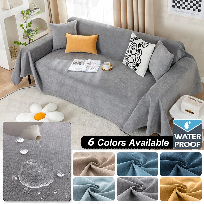 Waterproof Sofa Towel Solid Colour High Quality Sofa Cover Multifunctional Dustproof Durable Sofa Towel For Living Room Decor