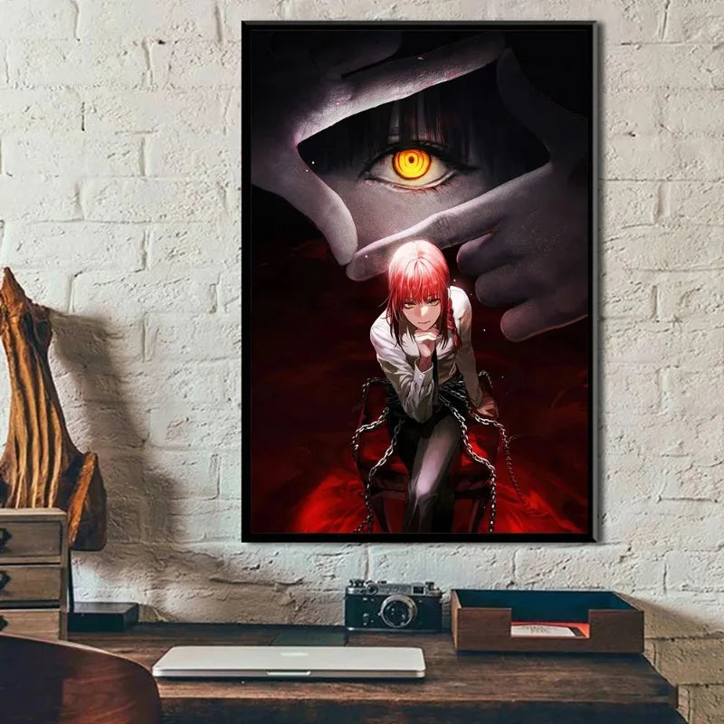 Hot Japan Anime Chainsaw Man Posters cartoon Wall decor poster canvas painting Aesthetic Nursery Kids Room Home Room Decoration
