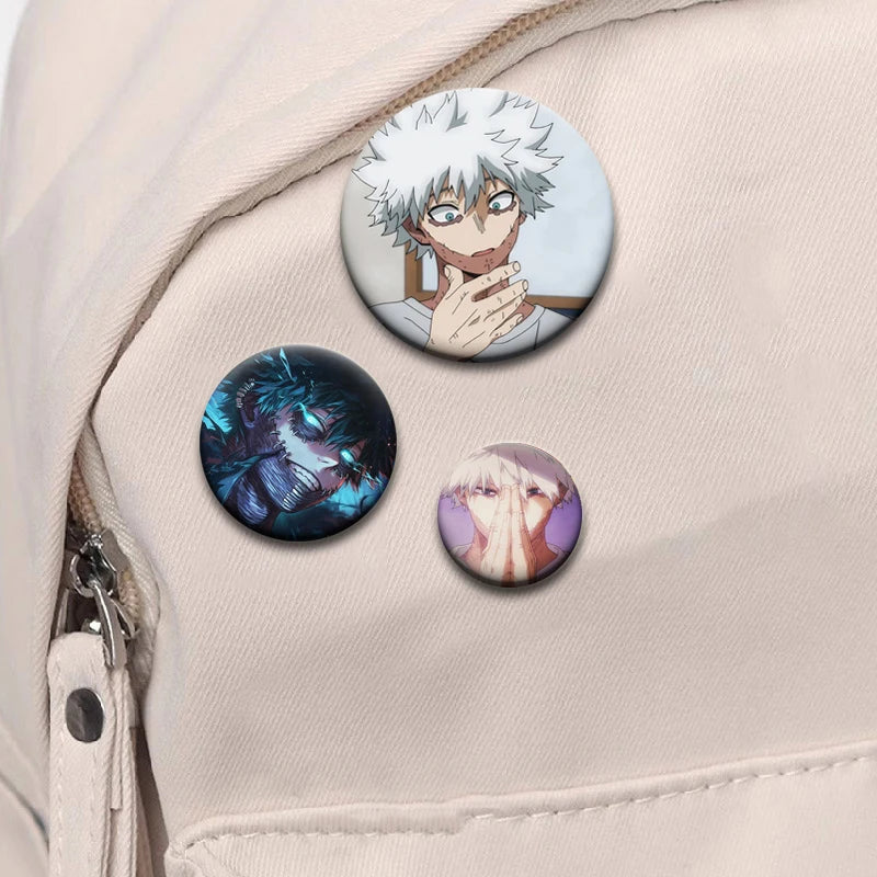 32/44/58mm Hot Anime My Hero Academia Dabi Button Pins Creative Brooches Cartoon Badge for Backpack Collar Decoration Gifts