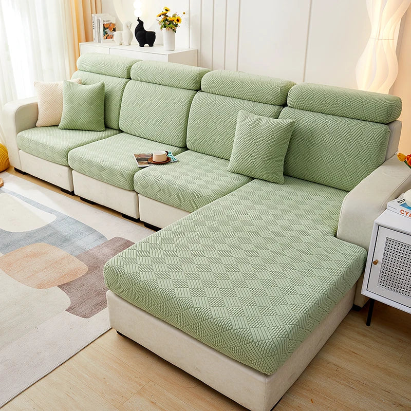 Thicken Sofa Seat Cushion Cover Jacquard Chair Cover Sofa Slipcover Stretch Adjustable Sofa Cover Pets Kids Furniture Protector