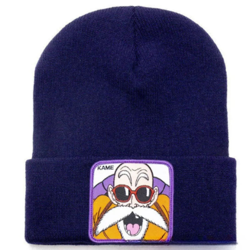 Anime Cartoon Dragon Ball Women Men Knitted Warm Winter Hats For Women Men Solid Hip-hop Casual Cuffed Beanies Bonnet