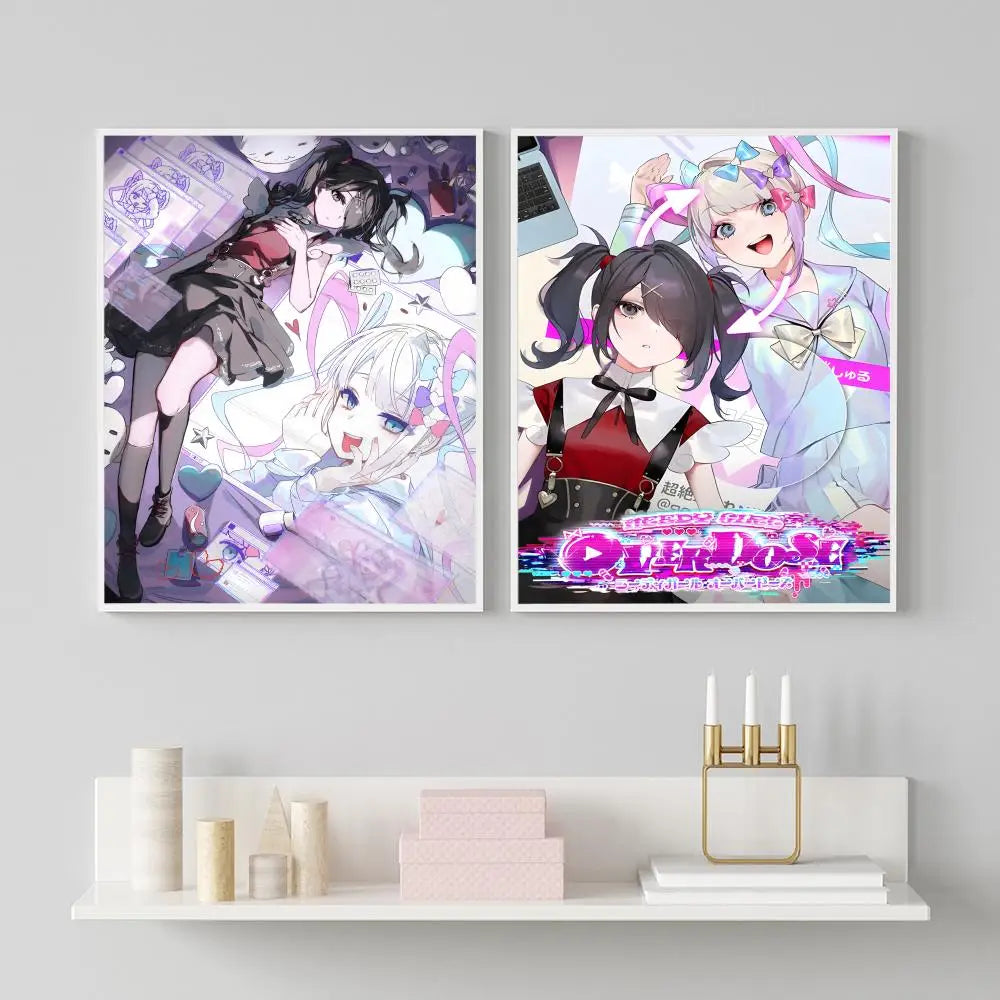 anime Needy Streamer Overload Poster Versatile HD Waterproof Wall Art Self-Adhesive Decor for Any Space Ideal Gift