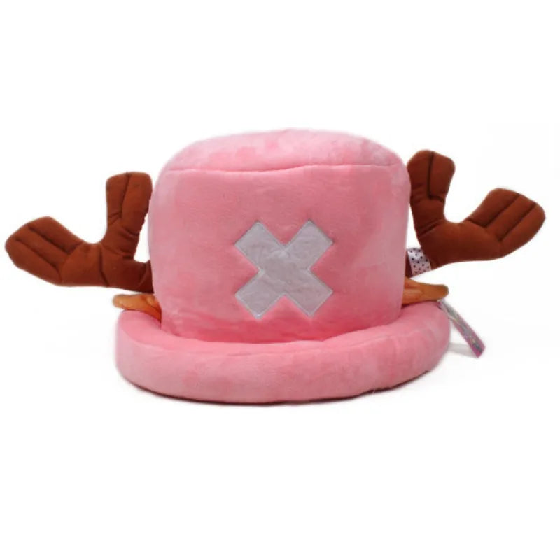 One Piece Tony Tony Chopper Plush Hat-Anime Cosplay Costume Accessory Cute Soft Fluffy Reindeer Antlers Hat for Party&Daily Wear