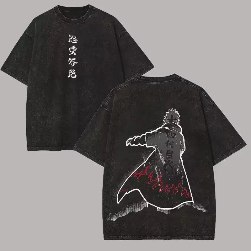 Naruto Minato Namikaze Oversized Washed Tee
