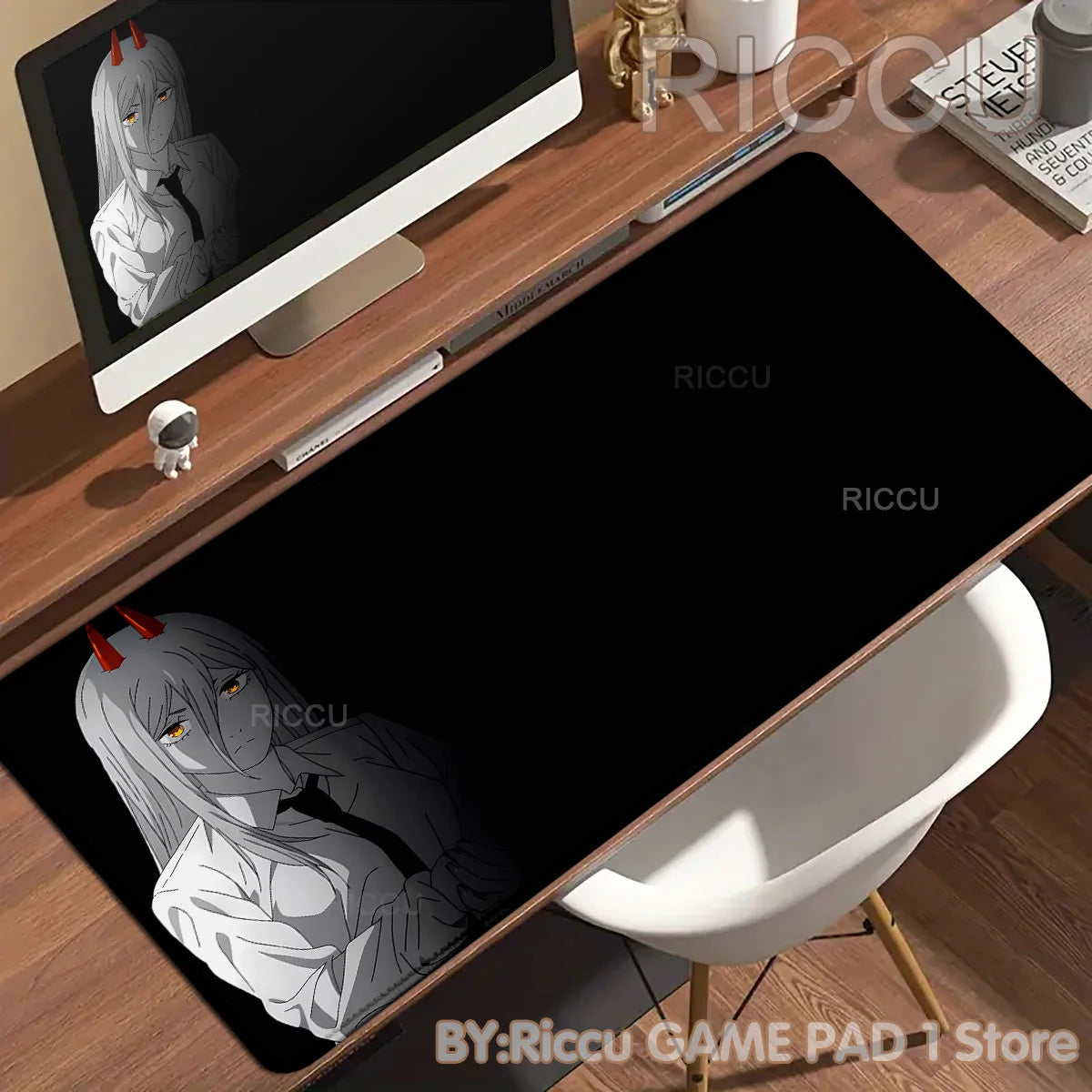 C-Chainsaw Man Mouse Pad non-slip Gaming Mouse pad Gamer E-Sports Mouse Mat Game Mechanical Keyboard XXL Desk Mat PC peripherals
