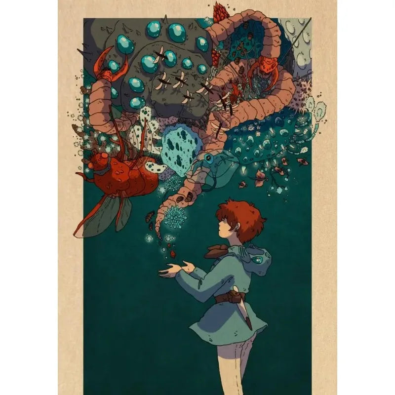 Retro Miyazaki Hayao Movie Murals Studio Ghibli Canvas Paintings Anime Art Decoration Modern Religious Muslim Murals